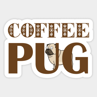 coffee Pug Sticker